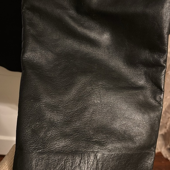 Style & Co Genuine Leather Straight Leg Pants | Y2K 2000s Black - Picture 12 of 17